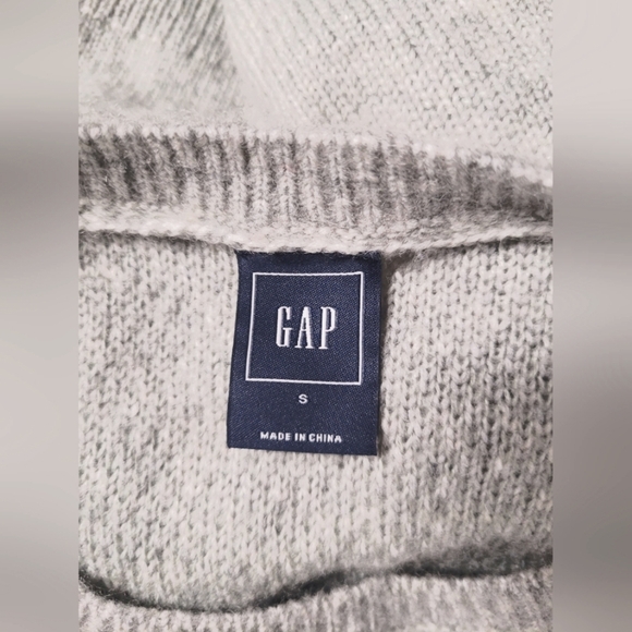 Gap Sweater S Grey Crew Neck Wool Blend Winter - Picture 4 of 4
